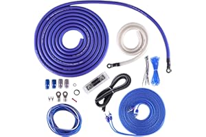 Skar Audio 1/0 Gauge OFC Complete Amplifier Installation Wiring Kit, SKAR0ANL-OFC