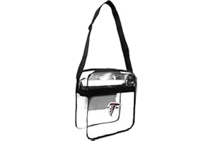 Littlearth NFL Atlanta Falcons Stadium Friendly Clear Carryall Crossbody Bag with Team Logo, 12" x 12" x 6", Clear