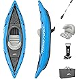 Bestway Hydro Force Inflatable Kayak Set | Includes Seat, Paddle, Hand Pump, Storage Carry Bag | Great for Adults, Kids and Families