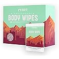 Bar-D Cleansing Face & Body Wipes for Women and Men - Individually Wrapped Biodegradable Shower Wipes with Tea Tree Oil & Aloe Vera (20 Count/Box)