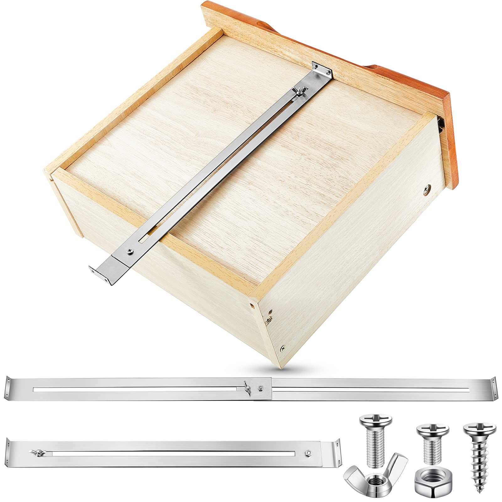 Photo 1 of ***	24"L x 1.18"W x 0.19"Th***  Dresser Drawer Repair Kit Replacement Kitchen Junk Drawer Support Brackets Starter Kit Hardware Furniture Accessories Brackets for Reinforce Repair Wooden Chipboard, Includes Screws(3 Sets)