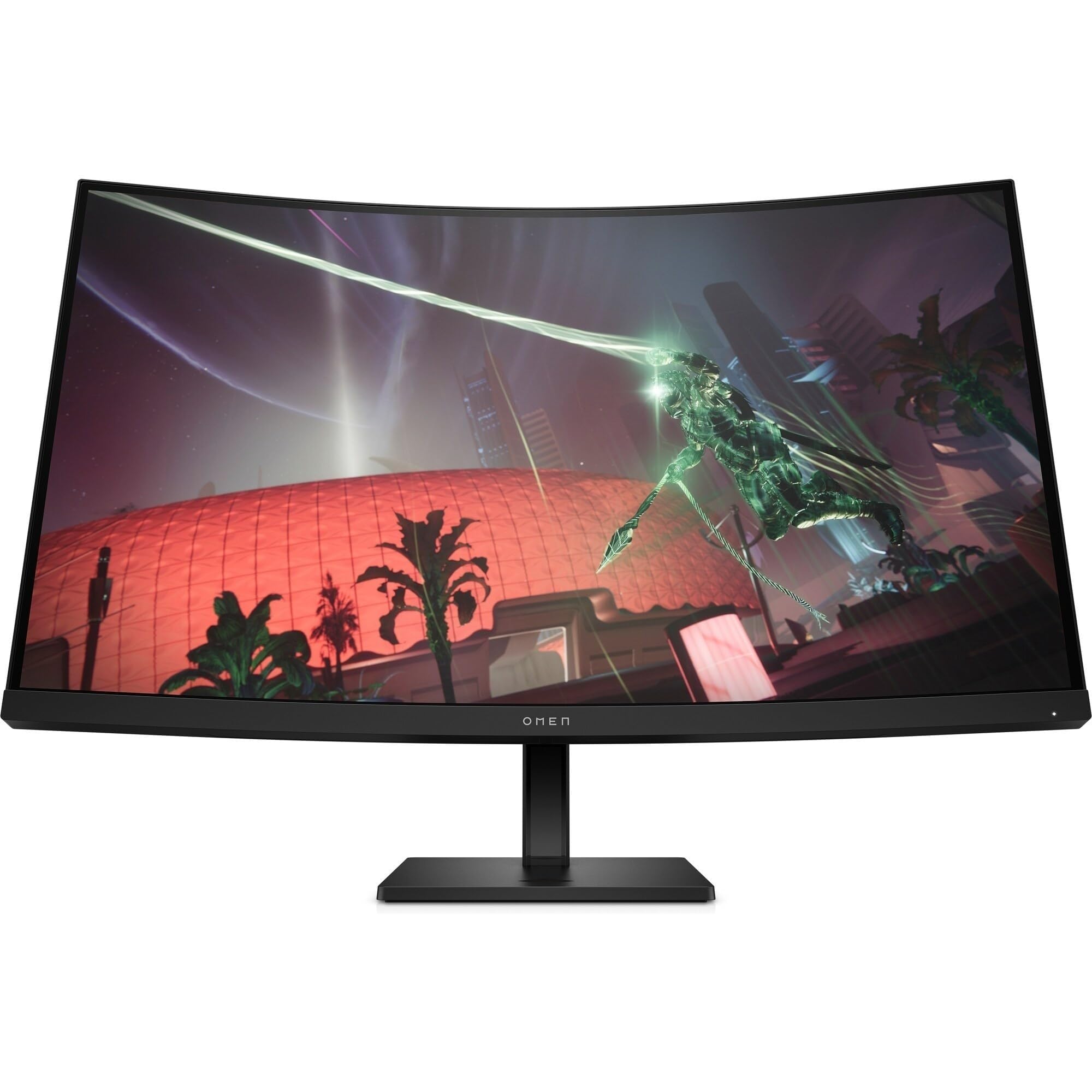 HP OMEN 32c, Monitor Curvo da 32 pollici, Pannello VA 16:9 2K QHD 165Hz, 1 ms, DisplayHDR 400, Antiriflesso, 400 nits, AMD FreeSync, VESA 100x100 mm, HDMI 2.0, Displayport, USB-C, USB-A, Nero