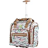 Lily Bloom Designer 15 Inch Carry On - Weekender Overnight Business Travel Luggage - Lightweight 2- Roller Wheels Suitcase - Under Seat Rolling Bag for Women (Totally Paw Some, One Size)