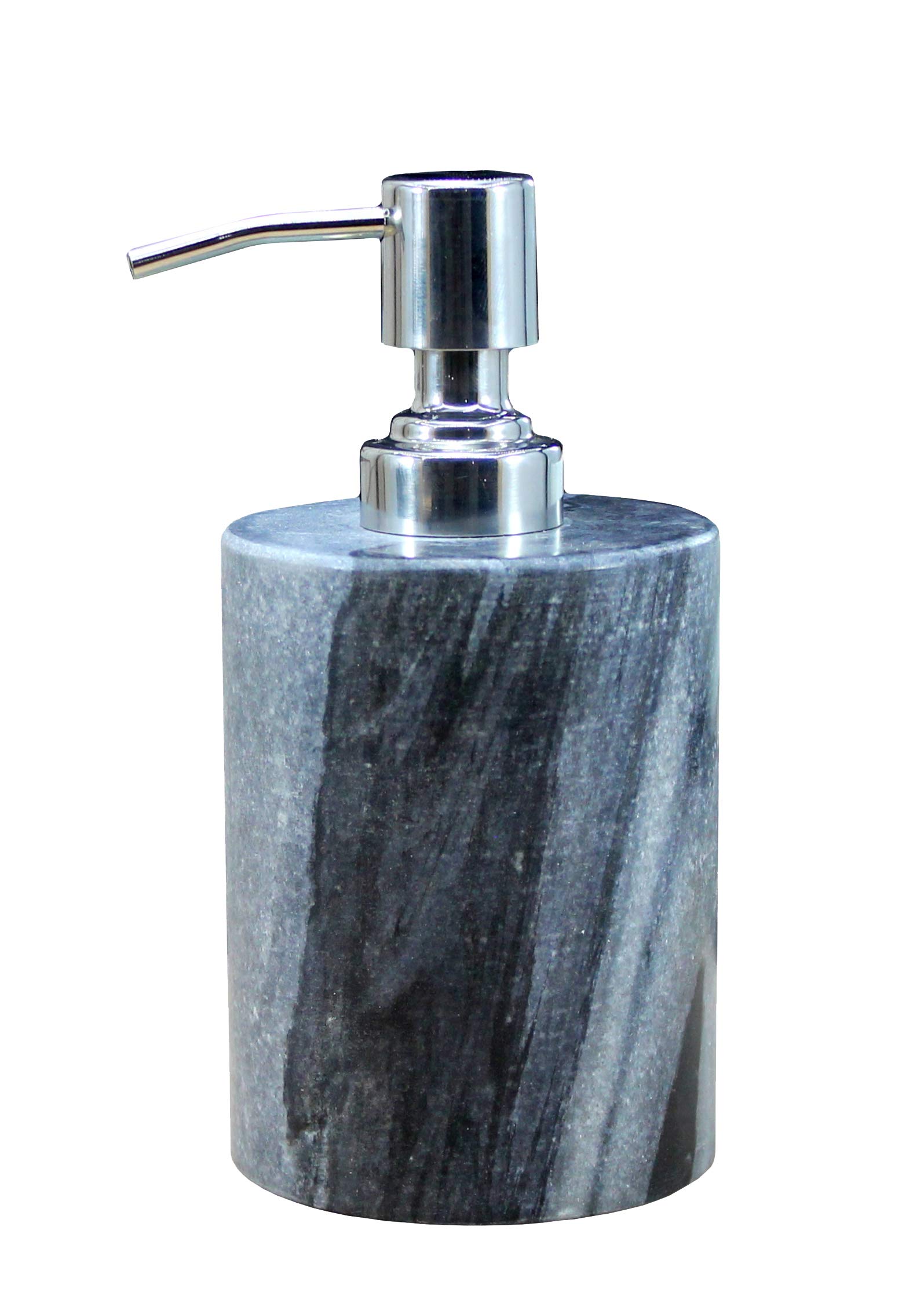 KLEO Soap/Lotion Dispenser - Made of Natural Stone Grey Color - Luxury Bathroom Accessories Bath Set (Grey)