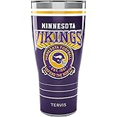 Tervis Traveler NFL Minnesota Vikings - Vintage Triple Insulated Tumbler Travel Cup Keeps Drinks Cold & Hot, 30oz, Stainless Steel