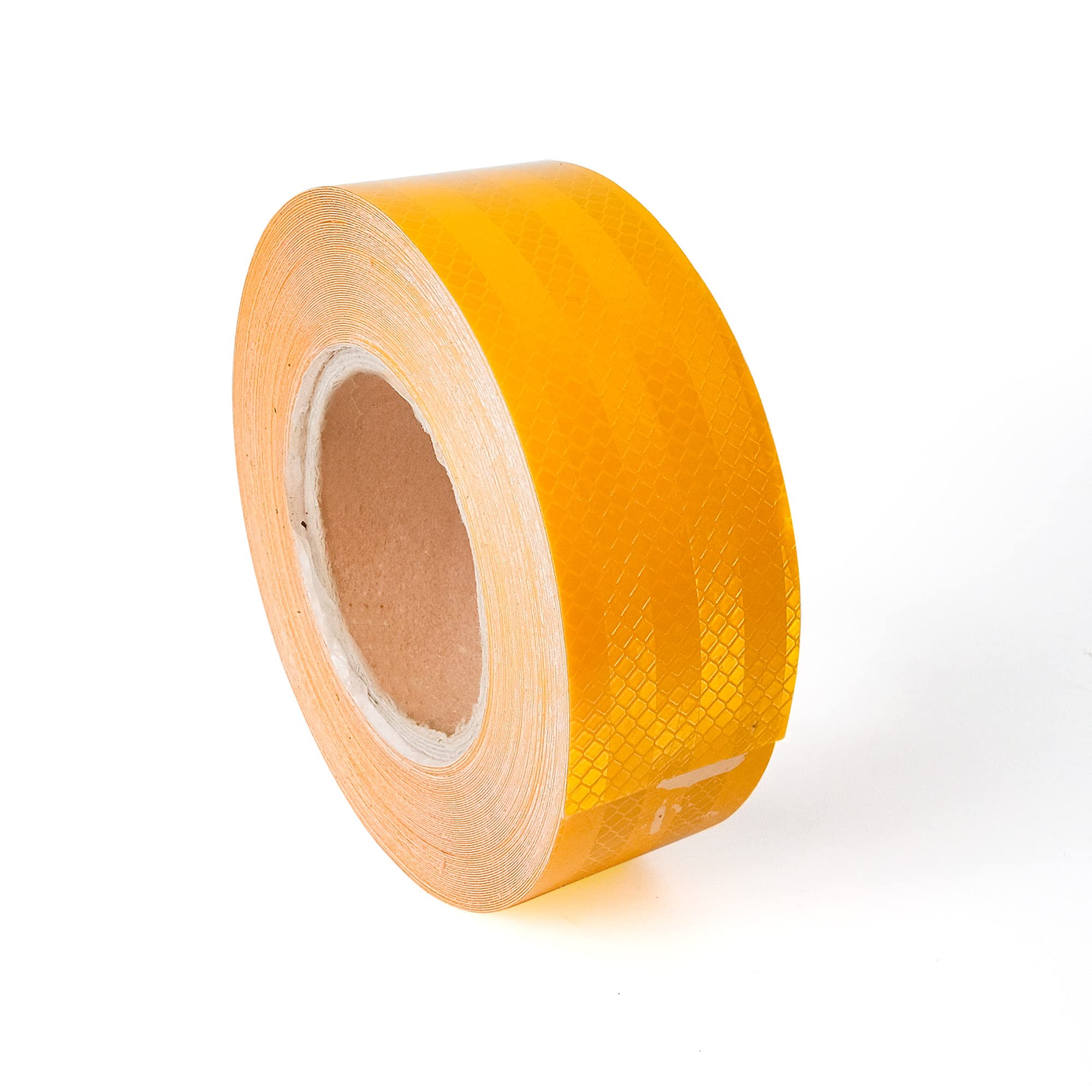 WeeGoo 25M Yellow Reflective Tape, 5cm Wide Waterproof Reflective Tape, High Visibility Trailer Reflective Tape, Warning Security Marking Tape for Safety Reminder on Night
