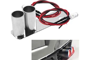 SHARE GOO ShareGoo Metal Simulation Exhaust Pipe Tailpipe LED Modified Compatible with Traxxas HPI HSP 94123 Sakura D4 Tamiya TT01 1/10 RC Drift Car (Style 1)