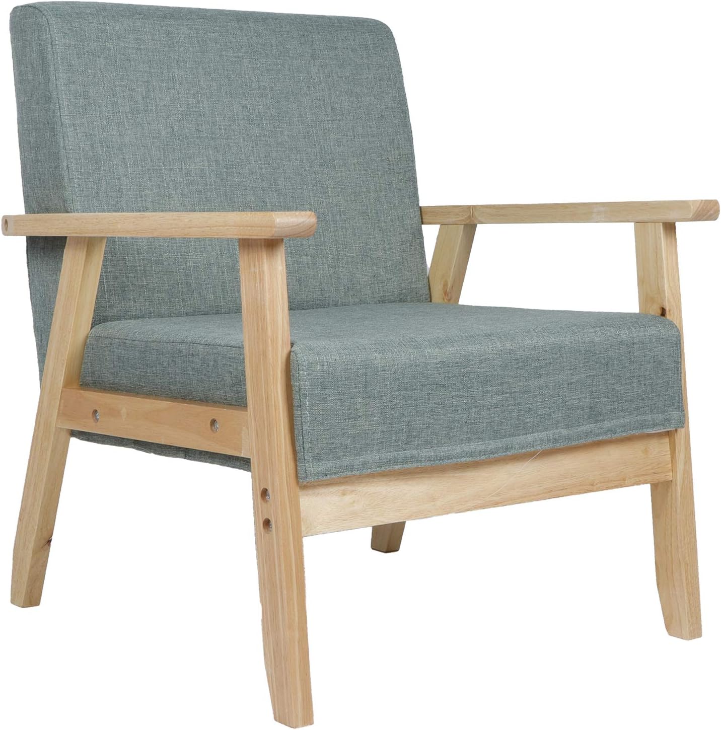 Sofa Chair Wood Frame Armchair Home Furniture For Living Room Study