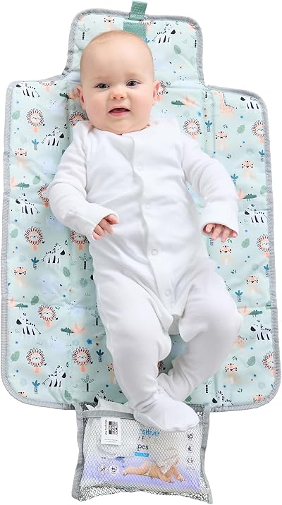 Baby Polar Gear Safari Changing Mat – Wipe-Clean, Foldable, Travel Pocket