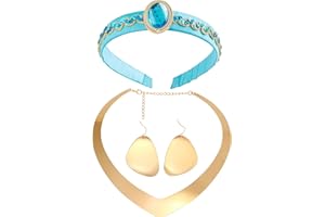 Horolam Arabian Princess Costume Accessories, Arab Princess Accessories Set with Headband Necklace (Green)