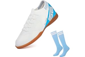 brooman Kids Futsal Indoor Soccer Shoes Boys Girls Soccer Sneakers with Soccer Socks