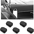 Yourkar 5 PCS Car Dashboard Mini Hooks, Multifunctional ABS Vehicle Adhesive Hooks, Car Storage Holder for Hanging Key, Mask, Earphone, Universal Interior Car Accessories (Black)
