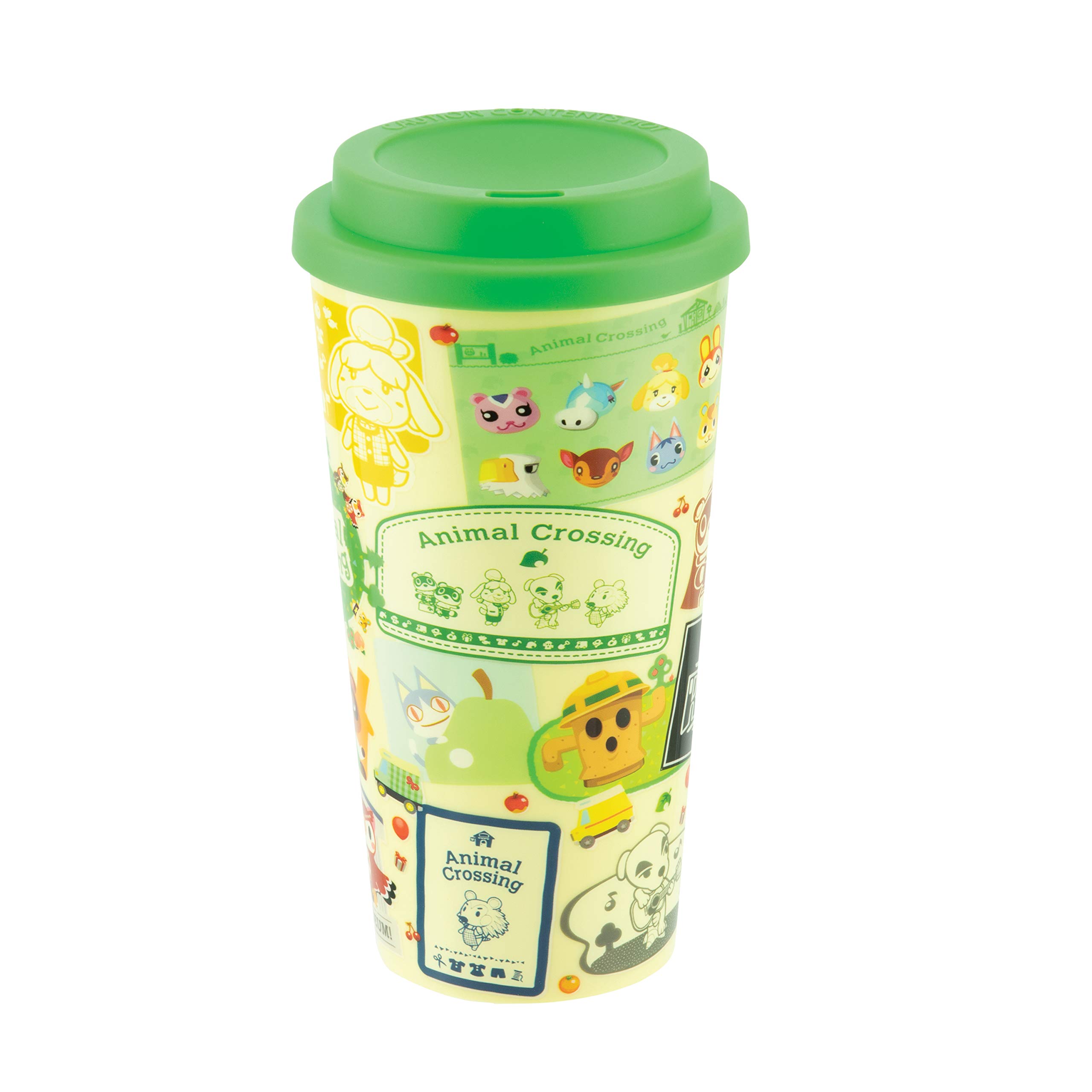 Paladone PP7723NN Animal Crossing Travel Mug Officially Licensed Merchandise, Plastic, Multicolourm, 350 milliliters