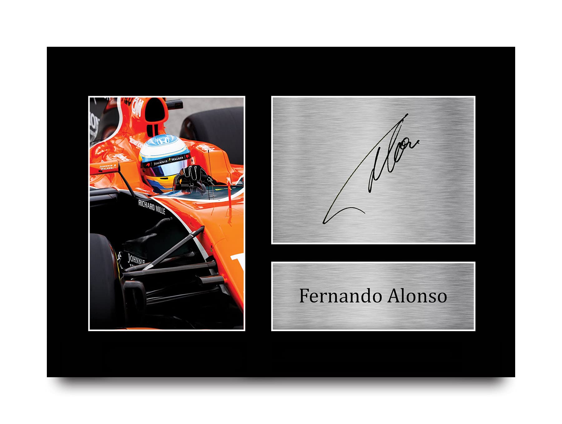 HWC Trading Fernando Alonso Signed A4 Printed Autograph F1 Formula One Photo Display