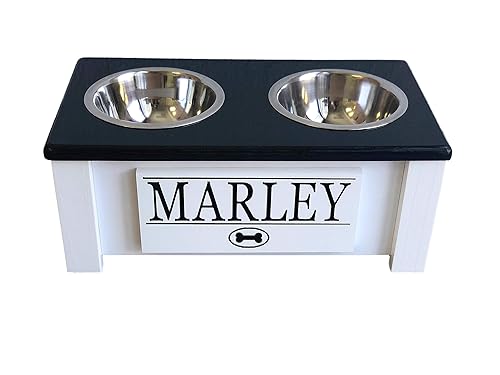 Amazon Com Personalized Raised Dog Bowl Stand With Internal