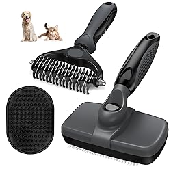 3PCS Self Cleaning Slicker Brush & Pet Grooming