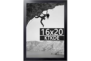 KTKDE 16x20 Picture Frame Wooden Black,Poster Frames with Polished Plexiglass, Wall Gallery Photo Frames Decorating for Minimalist Style Suitable,Any style Best gift