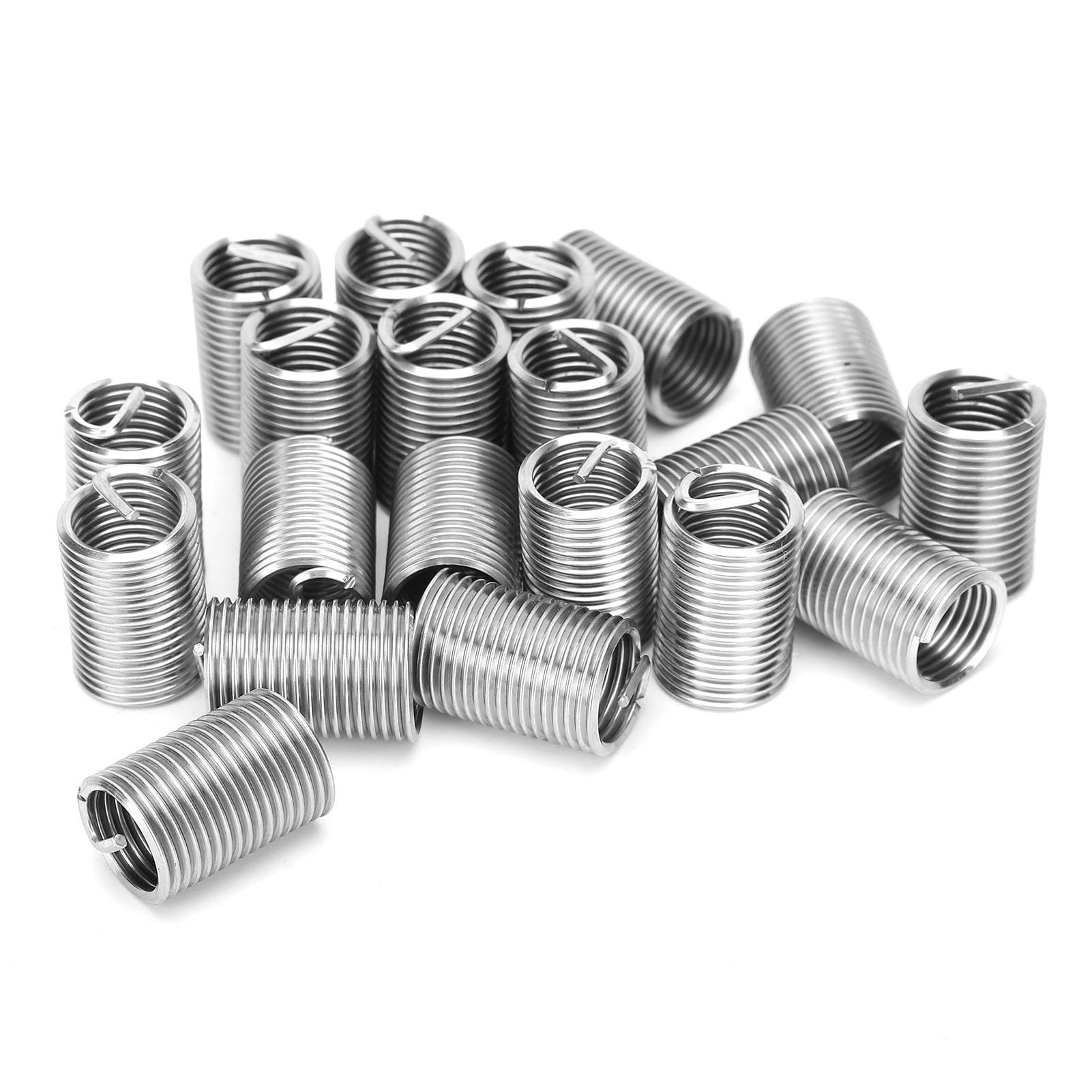 Photo 1 of 20Pcs Wire Thread Inserts, M12 x 1.5 x 2.5D Stainless Steel Helical Coiled Wire Screw Repair Sleeve Assortment Kit