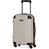 Kenneth Cole REACTION Out of Bounds Lightweight Hardshell 4-Wheel Spinner Luggage, Mushroom, 20-Inch Carry On