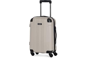 Kenneth Cole REACTION Out of Bounds Lightweight Hardshell 4-Wheel Spinner Luggage, Mushroom, 20-Inch Carry On