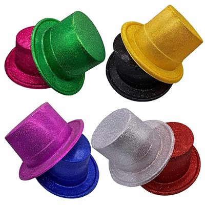 MIBOW Glitter Party Top Hats, Colorful Headwear, Kuwait Ubuy