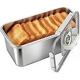 ANYPROLUS Bread Box Stainless Steel Bread Storage for Homemade Bread, Dishwasher Safe Bread Containers Storage Airtight Loaf, Airtight Bread Storage Container with Lid and Handle