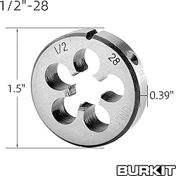 Burkit 1/2"-28 UNEF Tap and Die Set, Right Hand 1/2