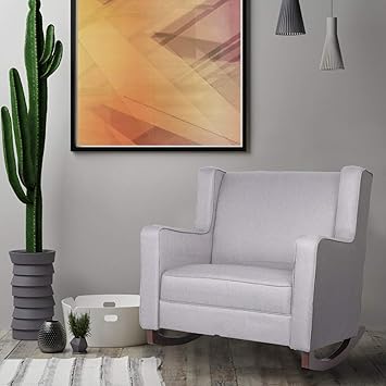 upholstered nursery glider