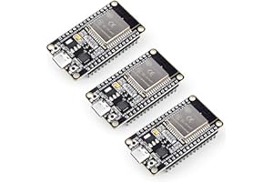 ELEGOO 3pcs ESP-32 Development Board, USB Type-C, 2.4GHz Dual Mode WiFi+4.2G Bluetooth Dual Core Microcontroller for Arduino 