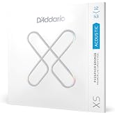 D'Addario XS Phosphor Bronze Coated Acoustic Guitar Strings 12-53 | XS Phosphor Bronze acoustic strings deliver warm tone, long-lasting performance, tuning stability, and comfort.