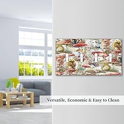 Cartoon Pattern Red Mushroom Quad Toggle Light