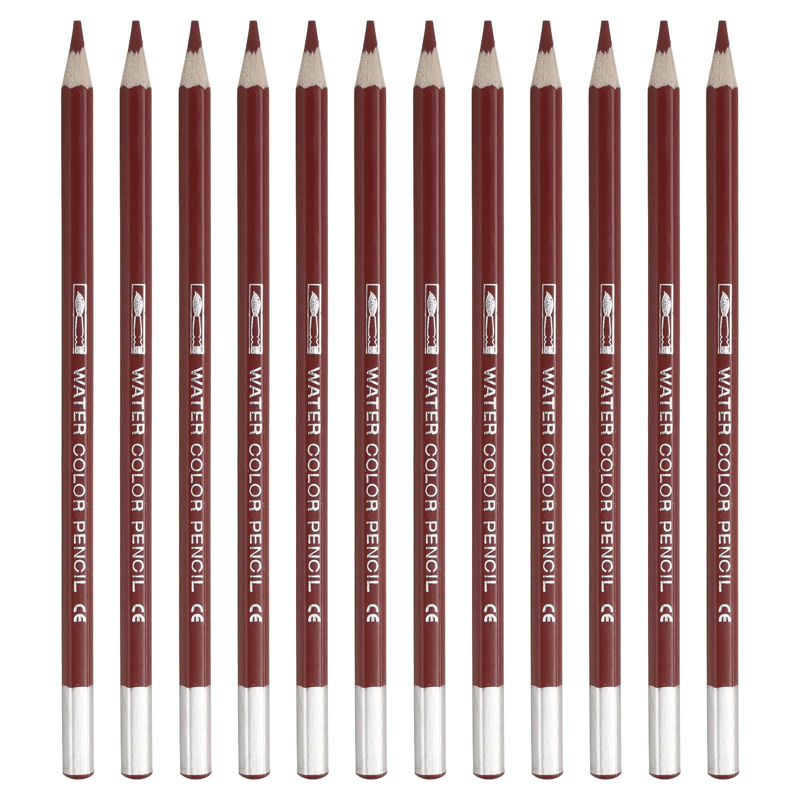PATIKIL Watercolor Pencil, 12Pcs Water Soluble Pencils for Blending, Coloring, Sketch Drawing, Painting, Brown