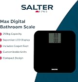 Salter 9049 BK3R Max Digital Bathroom Scale 250kg Supersize Display Carpet Feet view 2