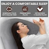 SYSN V Shaped Triangle Pillow with Cover Orthopaedic Maternity Grey view 3