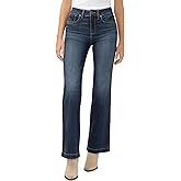 Silver Jeans Co. Womens Avery High Rise Curvy Fit Trouser Jeans