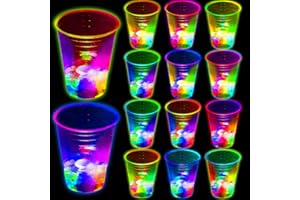 UNBRANDS 16oz Glowing Party Cups for Indoor Outdoor Party Event Fun,Light Up Flashing Cups for Night Event Favor Decorations Supplies