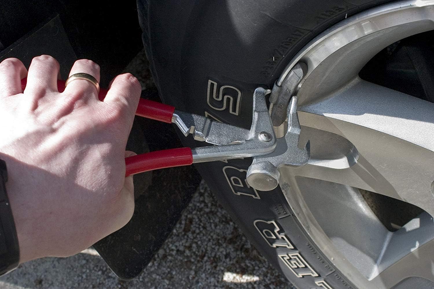 Jecr Wheel Weight Pliers – Balance Hammer Plier Tool for All Auto - Tire Balancing Weight Installer and Removal Tool - Remover Pliers for Wheel Weight Balance: Automotive