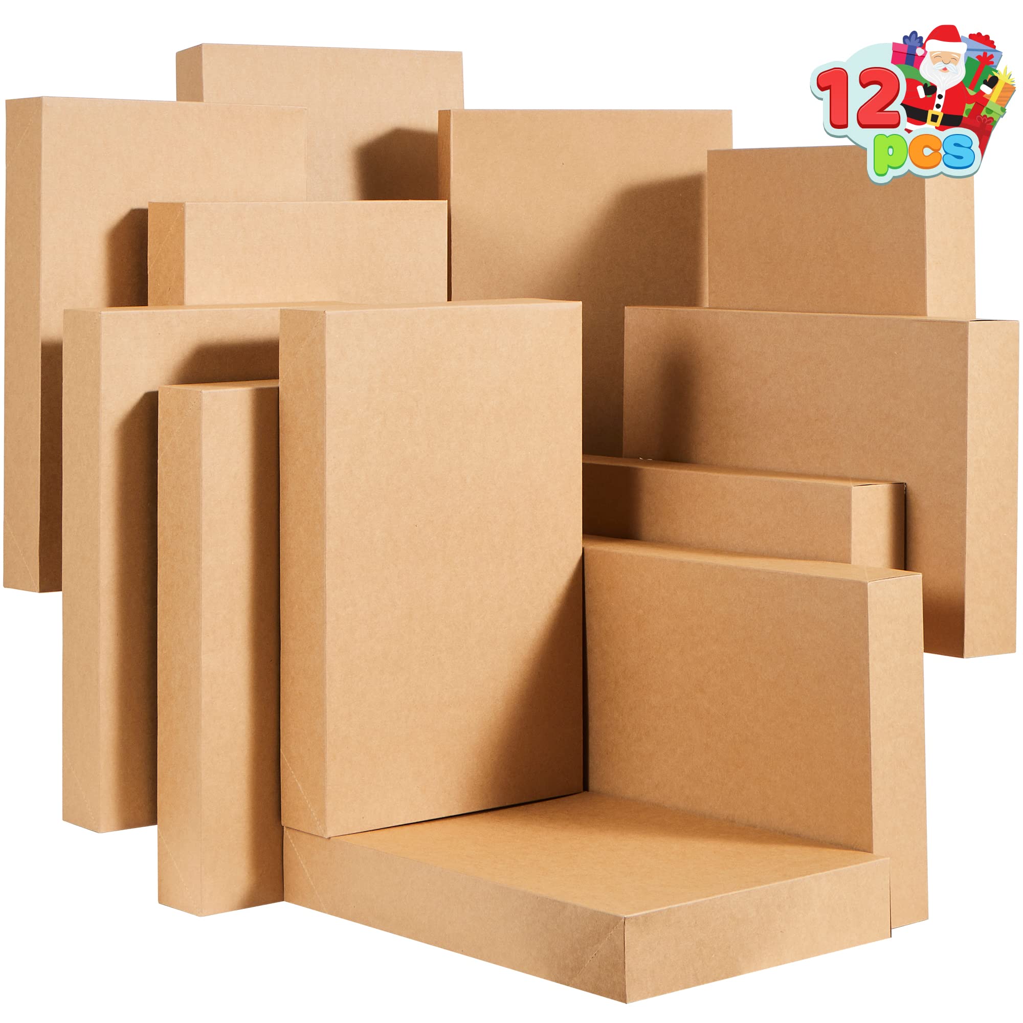 JOYIN 12 PCS Kraft Large Gift Boxes 17