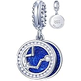 Zodiac Sign Charms for Charm Bracelets - 925 Sterling Silver Necklace Pendants, 12 Constellation/Horoscope Star Dangle - Dangling Birthstone Beads, Birthday Gifts for Women/Men.