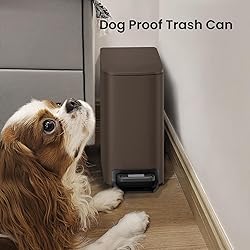 Cesun Small Bathroom Trash Can with Lid Soft