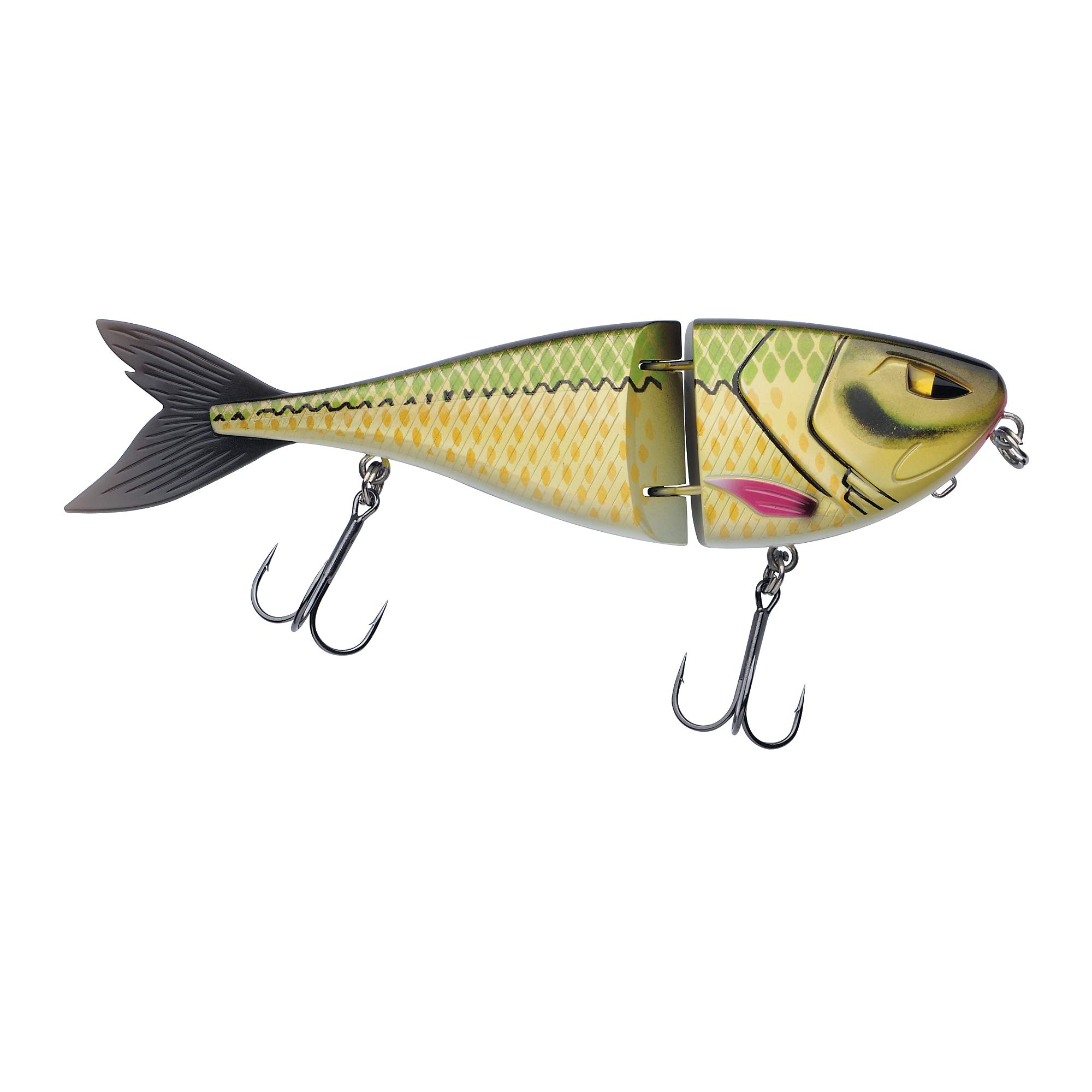 Berkley Zilla Jointed Glider, Fishing Hook, Hard Lures, Slow Sinking Glide Bait with Fusion 19 Treble Hooks, extreme Loud Rattle, Lead Free PredatorFishing, Pike, Unisex, Ayu Green, 80g | 180mm