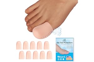 Big Toe Protectors, (10PCS) Breathable Toe Cap, Gel Toe Sleeves, Toe Cover Great for Corn, Calluses, Hammer Toe, Toenails Los