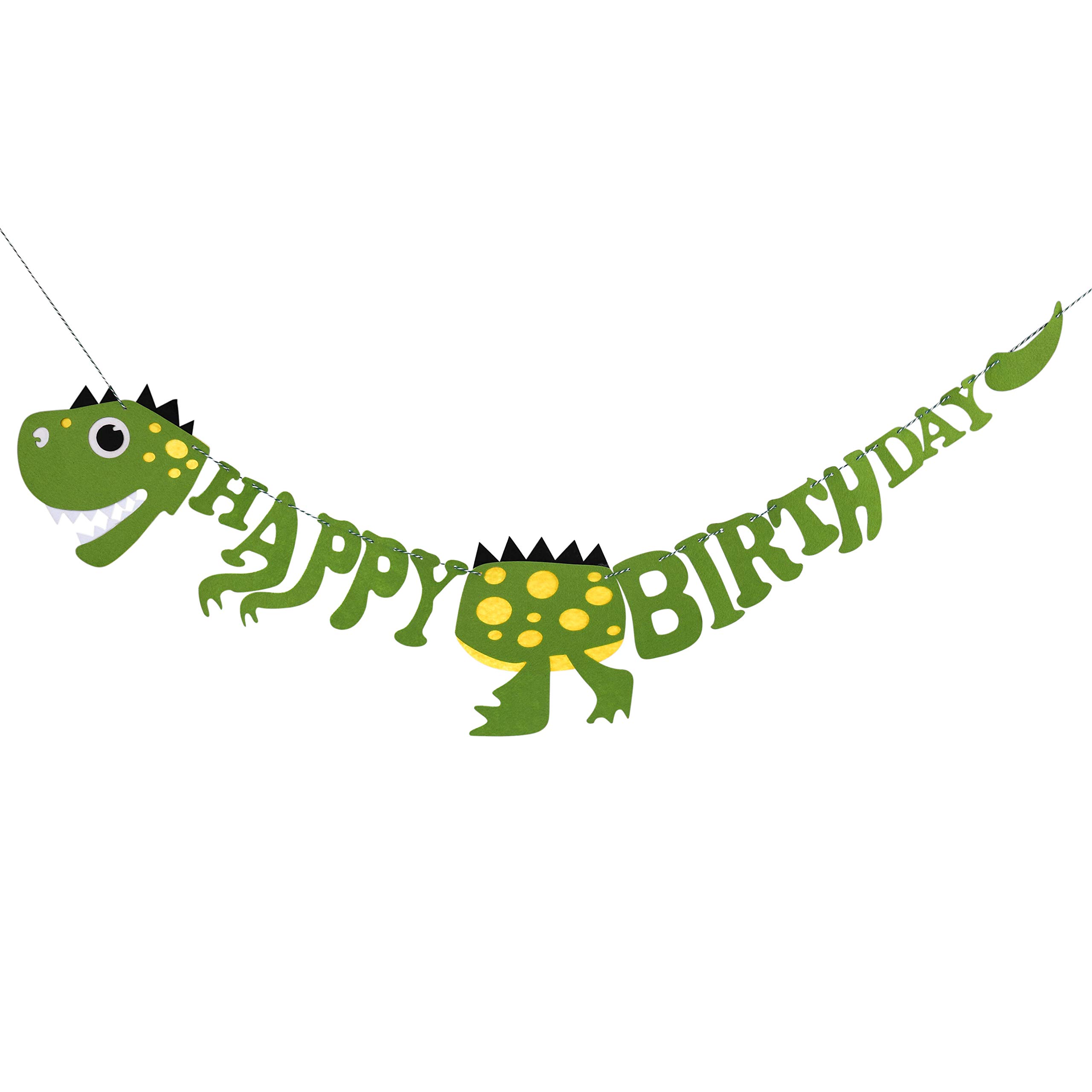 HONGXIN-SHOP Birthday Banner Felt Dinosaur Theme Happy Birthday Letter Hanging Banner for Boys Girls Baby Shower Party Décor