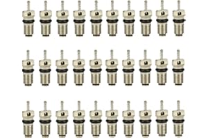 AXYUADA 30 Pack Standard JRA A/C Schrader Valve Core For R134A and R12 Automotive Systems, Replaces MT0059 59347 15-75234 BAS03005, Fits Foreign & Domestic Vehicles (30 Pcs)