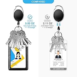 Teskyer 5 Pack Badge Holders, Retractable Badge