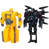 Transformers: One Cog Changer Bumblebee (B-127) &amp; Airachnid, 4-Inch Robot Action Figures, Interactive Toys for Boys &amp; Girls Ages 6 and Up