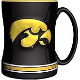 NCAA Iowa Hawkeyes Sculpted Relief Mug, 14-Ounce