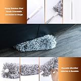 Kelursien Feather Duster Extendable Pole 100 Inch Microfiber Bendable Head view 3