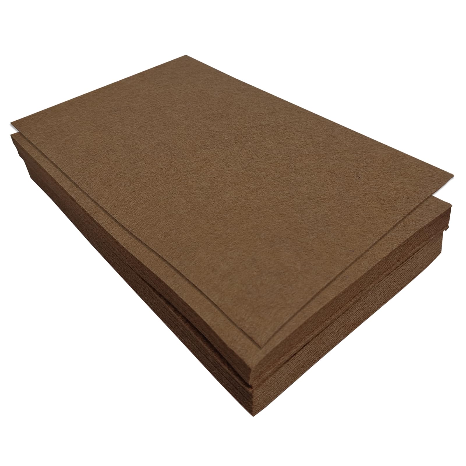 Jtnohx Stiff Felt Sheets, 32 Pcs Felt Fabric for Crafts, 17.78×28.7cm Colour Fabric Square for Art and Craft DIY Supplies (Dark Brown) — image 1