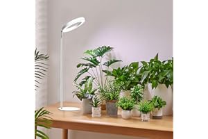 yadoker 72 LEDs Full Spectrum Plant Grow Light for Indoor Plants，Height Adjustable, 6.3" Aluminum Housing,Automatic Timer with 8/12/16 Hours,10-Level Brightness,Ideal for Small and Medium Plant Grow